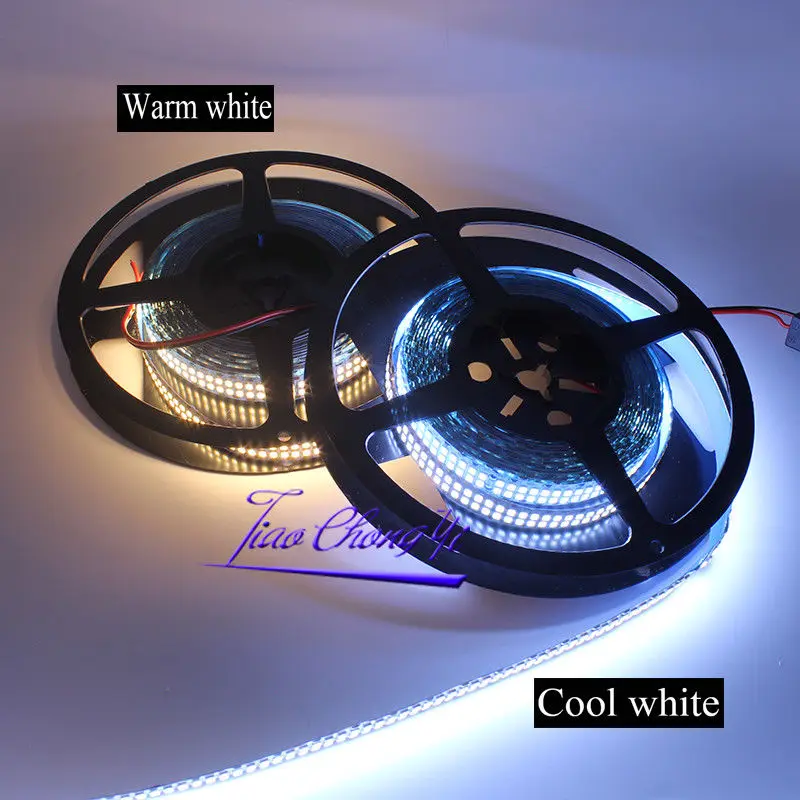 5M Super bright 480LEDs/m 2400LEDs/5m 2835 warm white/cool white 12V Double Row Flexible LED strip