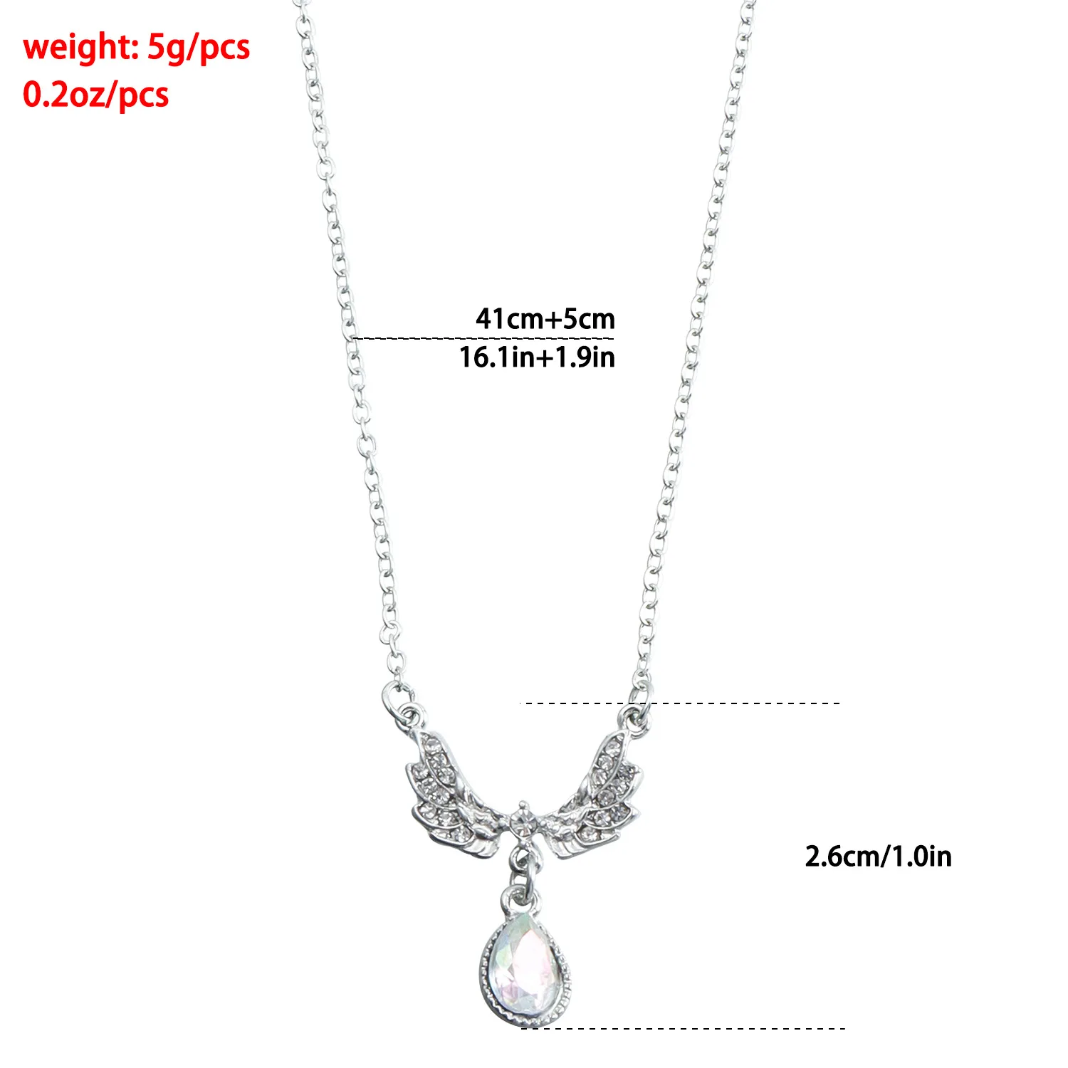 شخصية الموضة أجنحة الملاك قلادة قلادة المتخصصة الفاخرة حفل زفاف المرأة Clarbone قلادة عطلة مجوهرات هدية