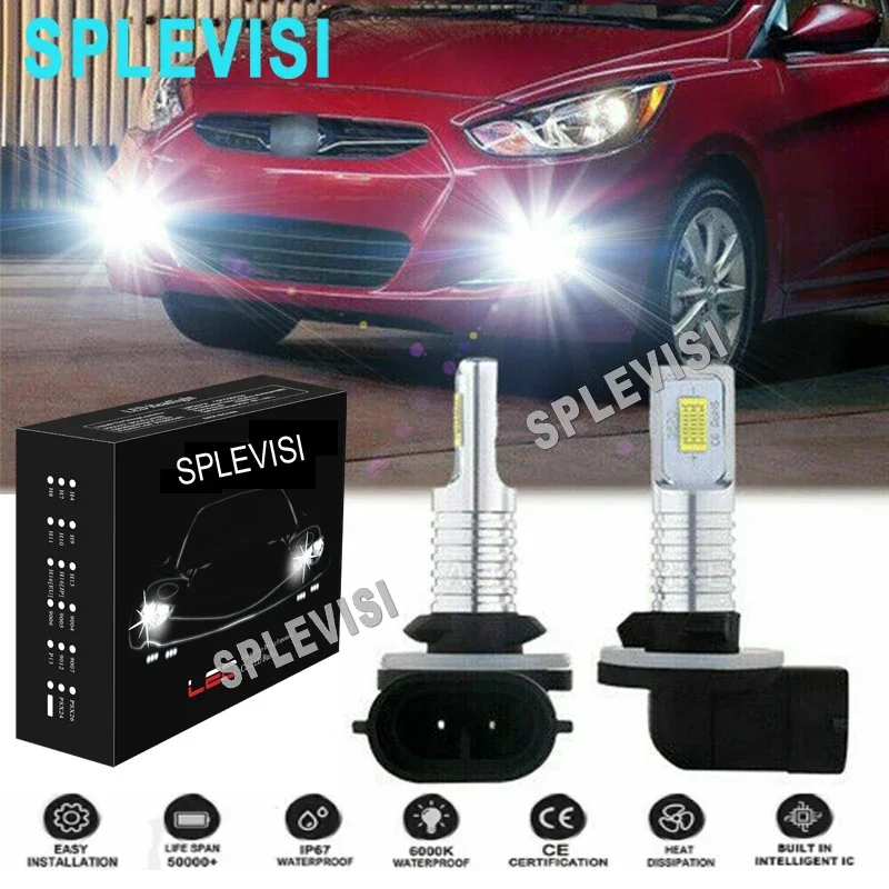 

2x 881 70W LED Fog Lights HID White For Hyundai Elantra 2013-2018 Veloster 2012-2017 Genesis Coupe 2010-2012 Tucson 2005-2009