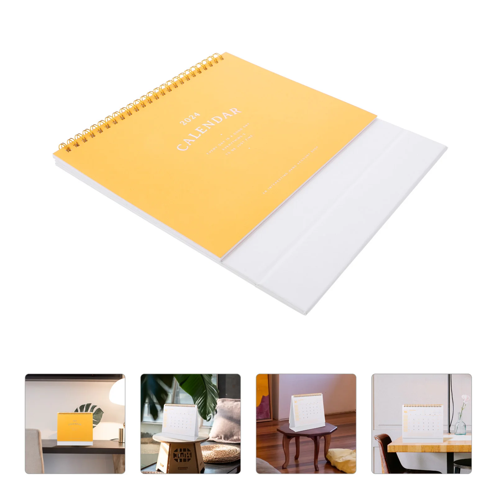 

1pc Desk Standing Flip For Desk Small Desktop Calendar 2024 Office Supply Table Calendar 2024 Home Furnishing Decor