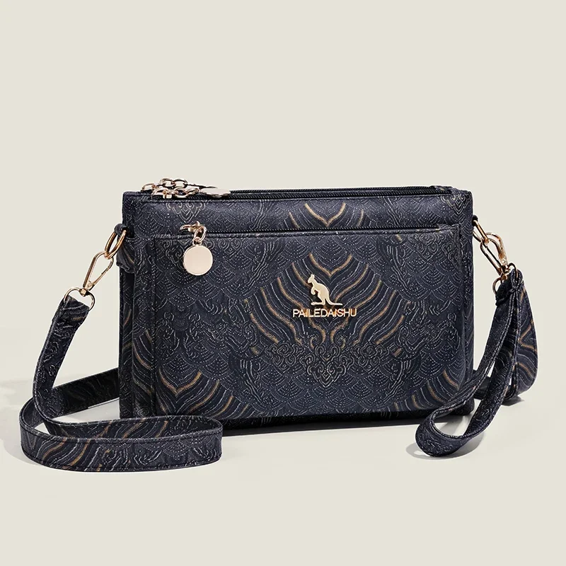 

Luxury Leather Messenger Sac Genuine Brand Women Handbag Designer Shoulder Crossbody Hand Bags Multi-layer Daily use Purses Bag