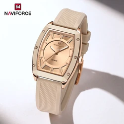 Top Luxury Brand NAVIFORCE Exquisite Women Watch 3ATM Waterproof Quartz Barrel Shaped Ladies Wristwatches Business Fashion 2024