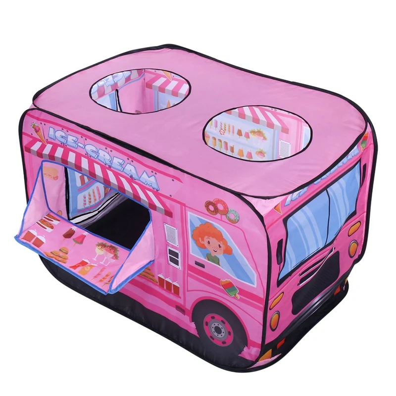 Ice Cream Truck Kids Play Tent - Foldable Indoor And Outdoor Playhouse For Toddlers, Boys And Girls