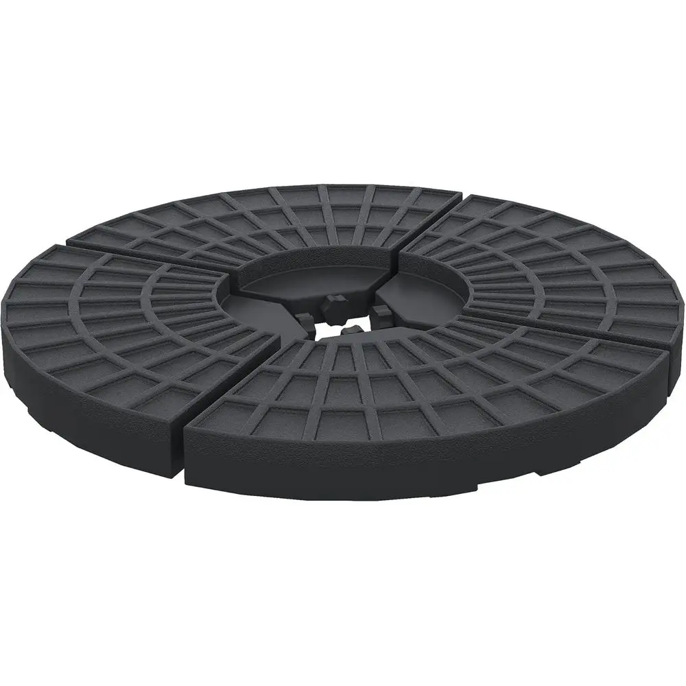 

Усиленное основание для консольного зонта из 4 частей, вместимостью 52 л воды или 112 фунтов песка, черное