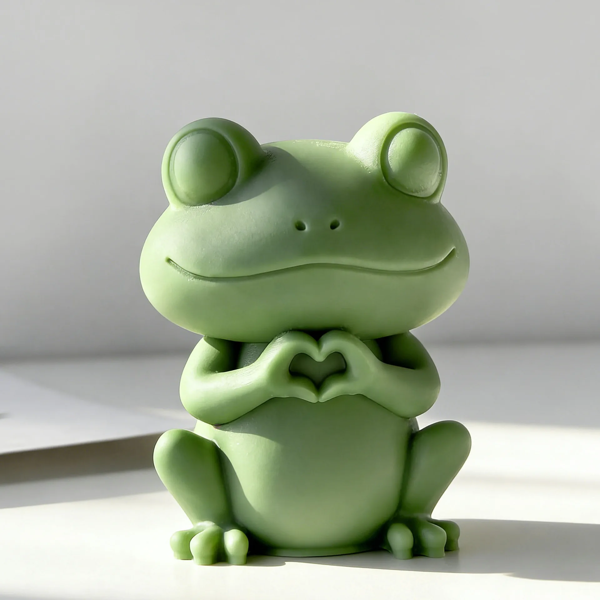 Cartoon Animal Pug Dog Finger Heart Silicone Candle Mold Animal Form Frog Turtle Plaster Crafts Molds DIY Candle Making Supplies view 2