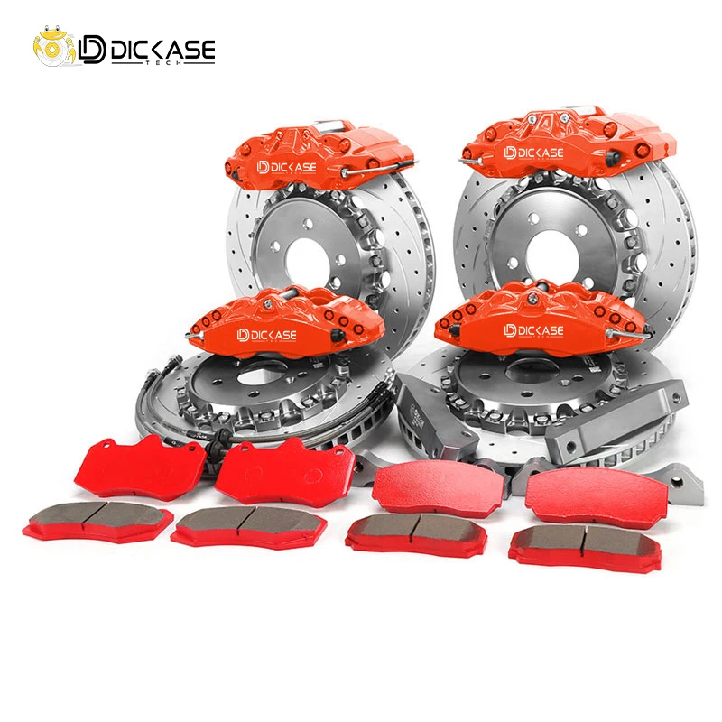 DICASE Aluminum Alloy Front Rear Brake Caliper Kits with Drilled and Sollted Disc Rotors for hummer h2