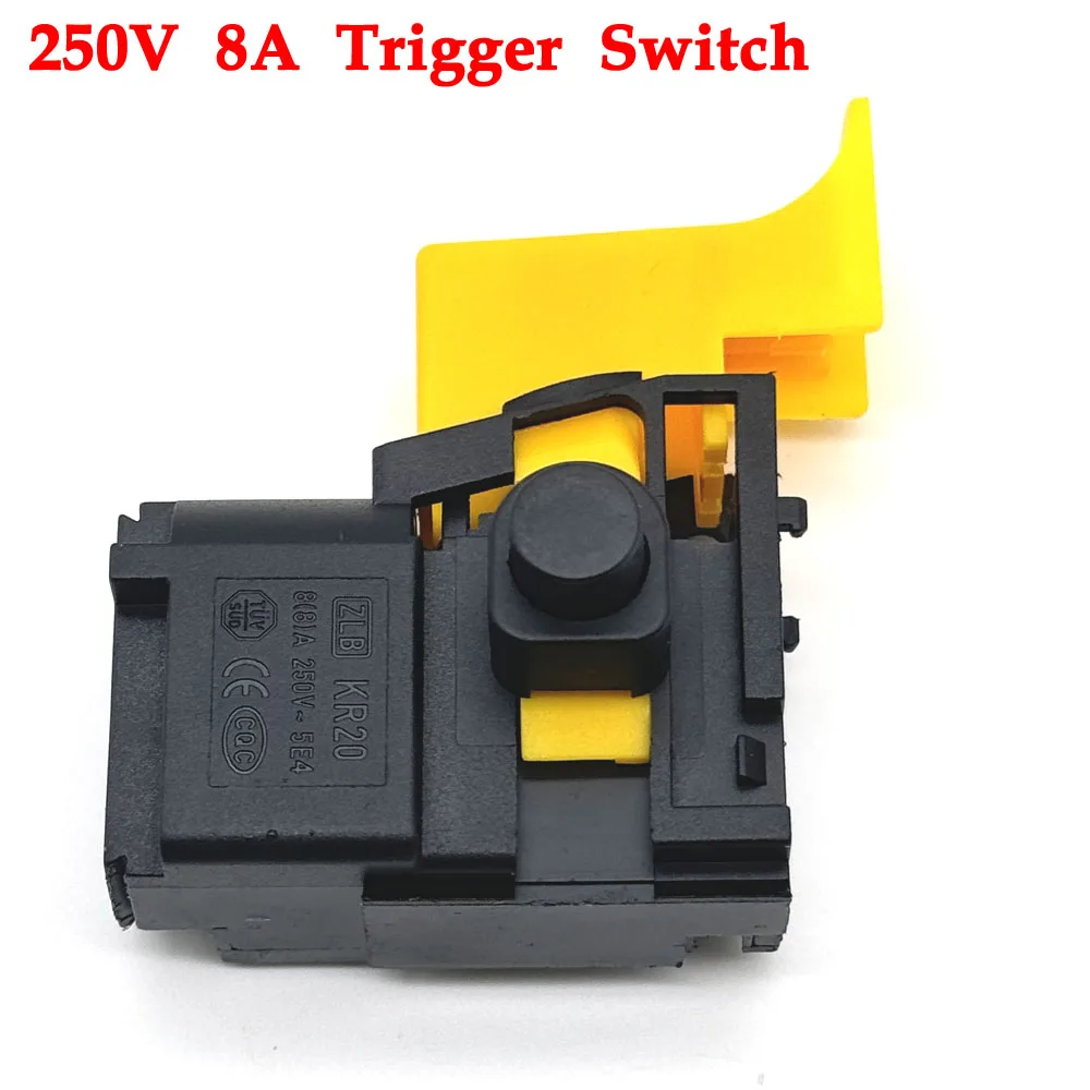 

20PCS Trigger Switch connector 250V 8A Electric Hand Drill Speed Control Lock on Push Button 160/200