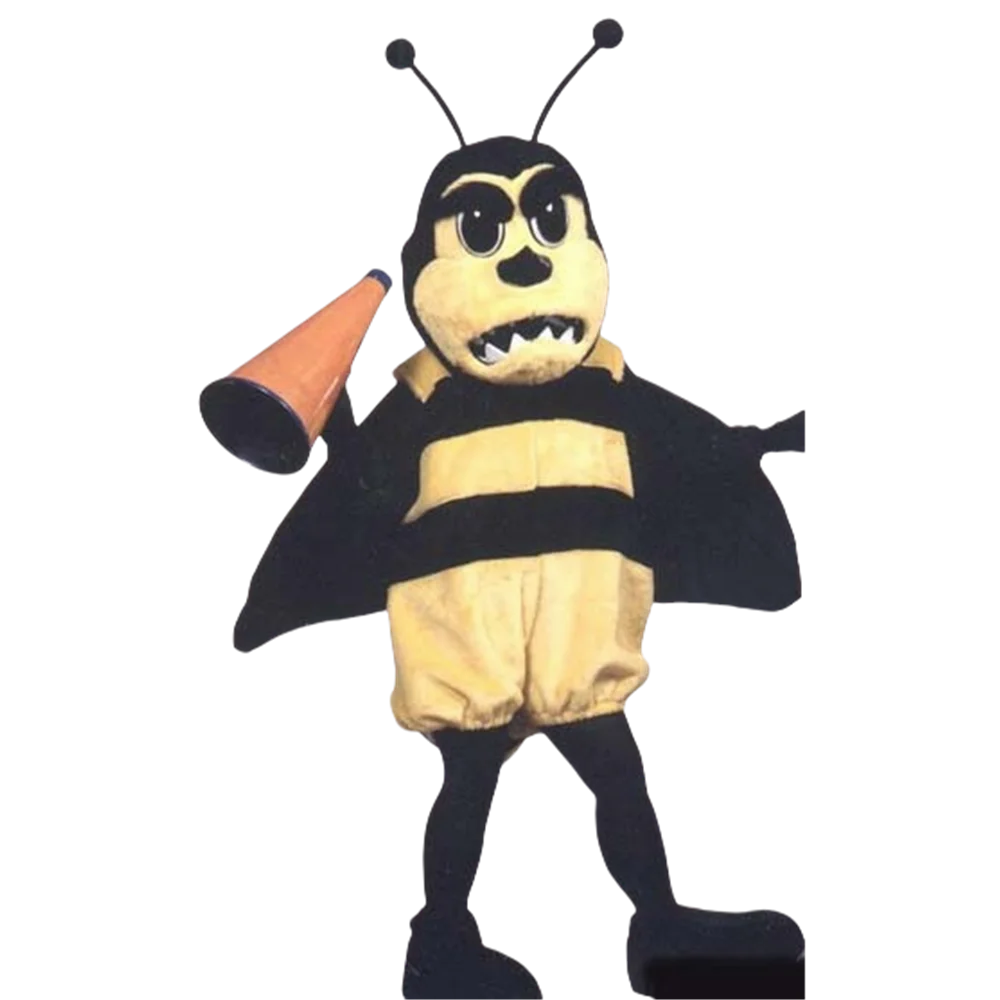 

Buzzing Fighting Hornet Mascot Costume with Horn Adult Size Mascotte Mascota Outfit Suit Halloween Fancy Dress Costume SW543
