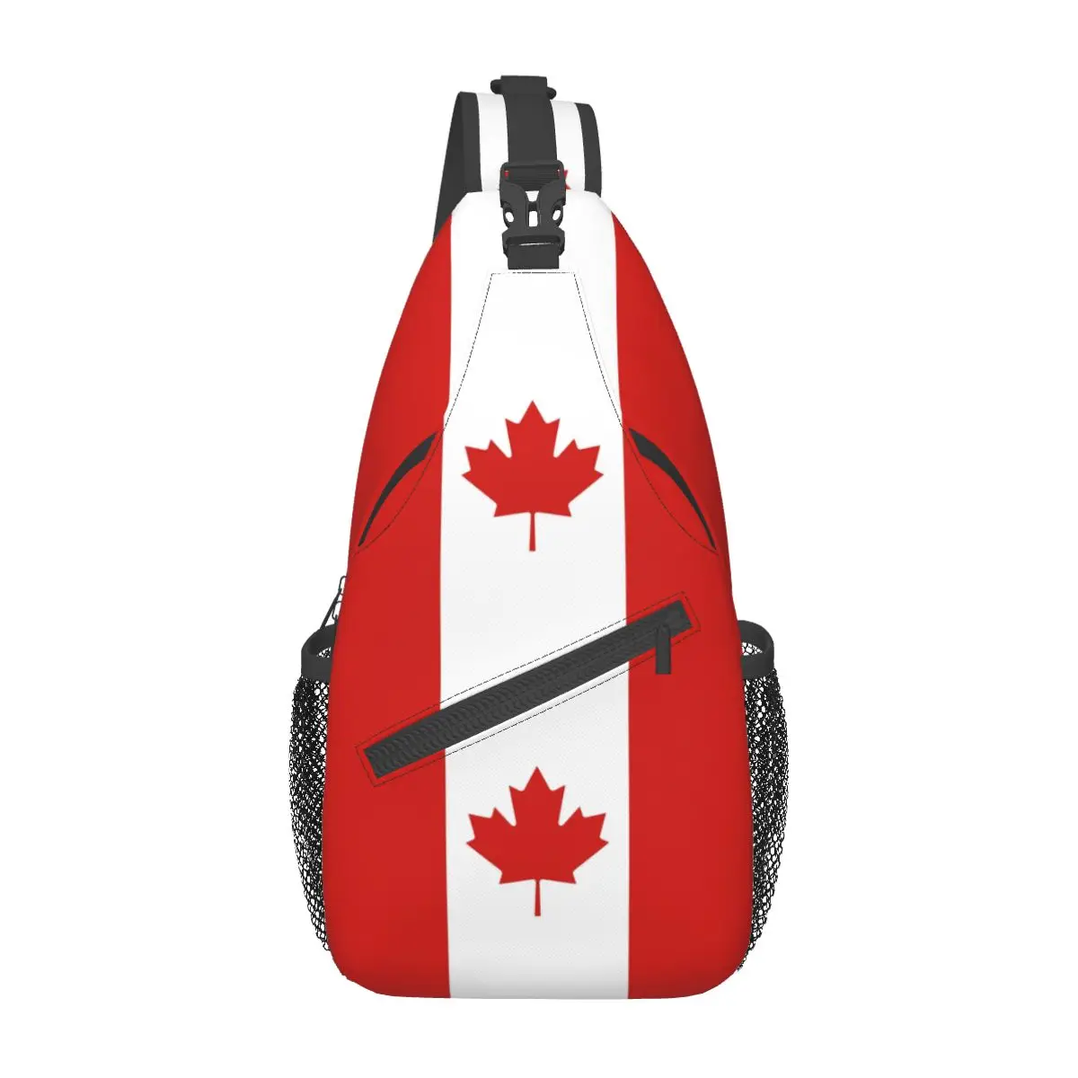 Mochila de hombro con bandera de Canadá, bandolera pequeña de pecho, globo de la libertad, paquete de día para viajes, senderismo y ciclismo