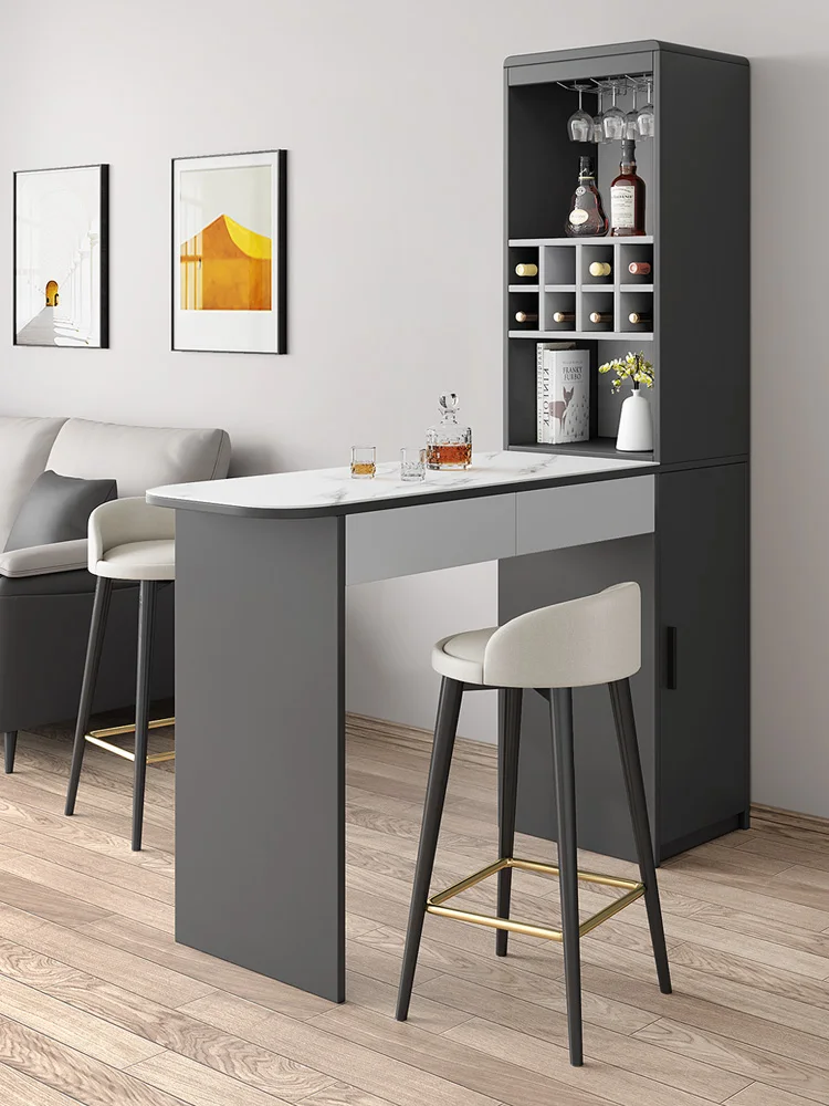 Home dining table, wall mounted, high legged table, living room partition, bar, wine cabinet, integrated