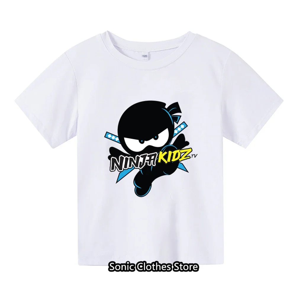 NinjaKidz Cartoon Boy Girl T-shirt Tops Children Tshirt Tees Summer Men Women Short Sleeves T-Shirts Casual Kids Clothing