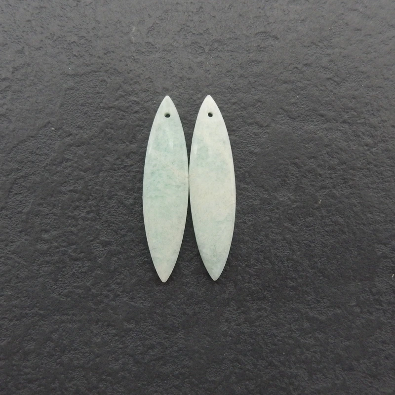 

Женские серьги-капли из натурального камня амазонит 43x11x4 мм 4 г - Ювелирные аксессуары с бусинами