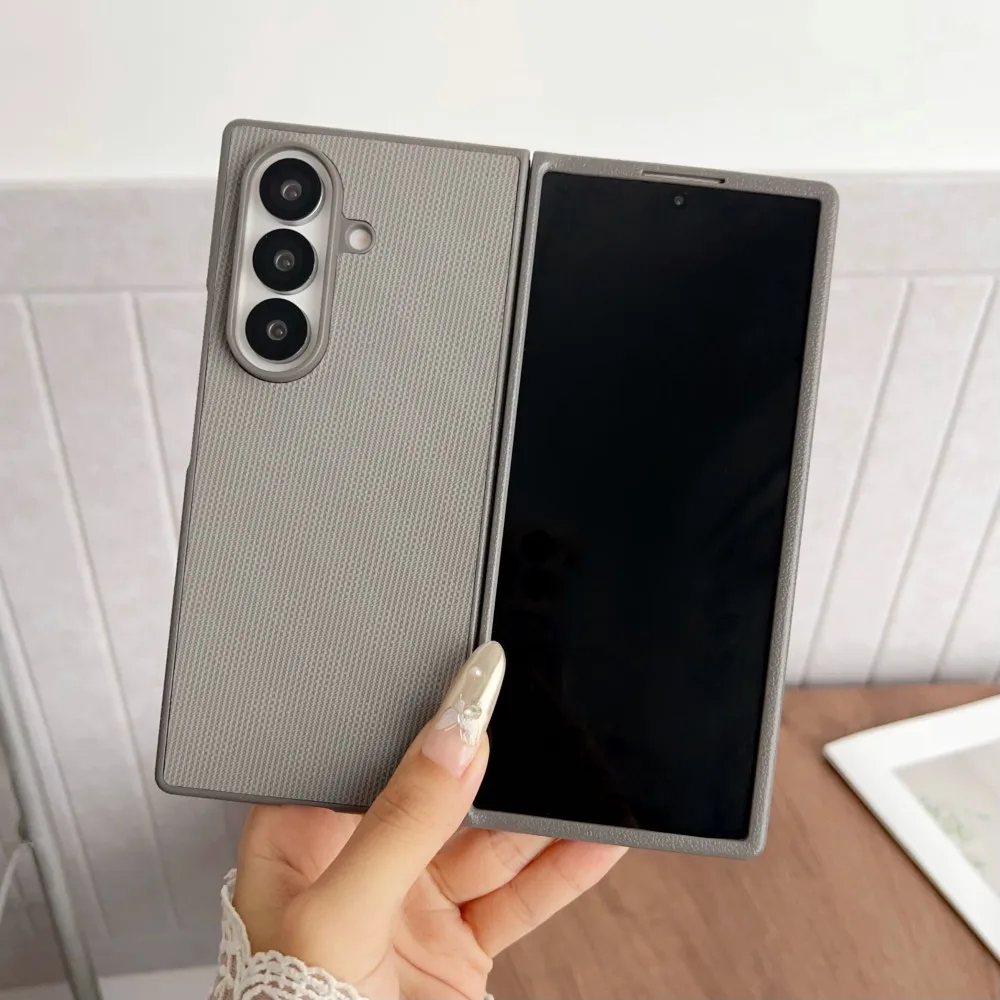 

Чехол для Samsung Galaxy Z Fold 7, роскошный чехол из искусственной кожи, магнитный защитный чехол MagSafe для Z Fold 7, 6 5 4, чехол для телефона