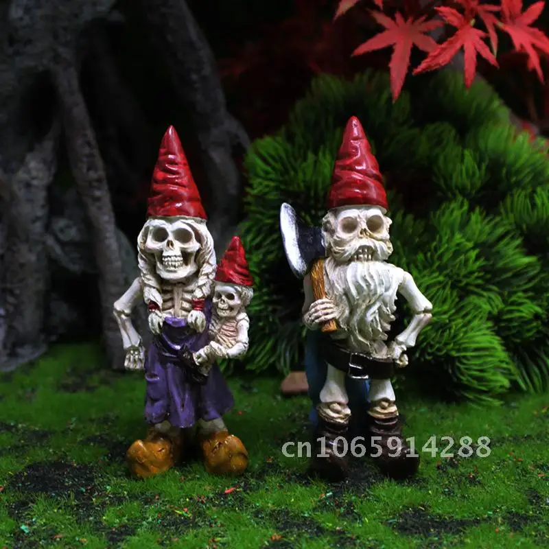 

Holy Day Skull Dwarf Resin Ornaments Creative Personality Cross-border European Style Miniature Landscape Scene Decor