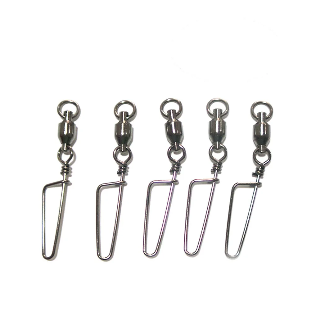

10 Pcs Swivels Fishing Tackle Sea Feeders Wire Equipment Connector Hook Ring