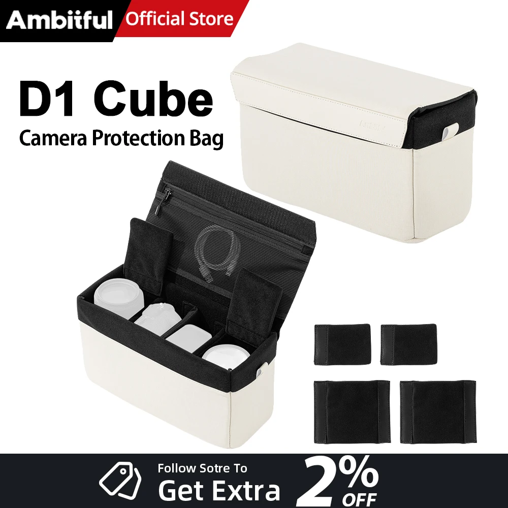 

Внутренняя сумка-чехол AMBITFUL D1 Cube для цифровой камеры, объектива, фото- и видеокамер, DSLR-камер, аксессуаров, утолщенный, ударопрочный внутренний чехол