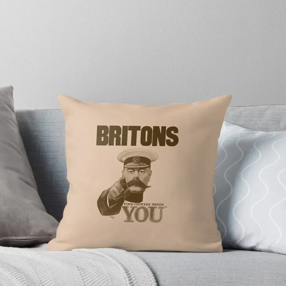 Britons Your Country Needs You - Lord Kitchener Throw Pillow Cushions Cover Covers For Sofas pillow