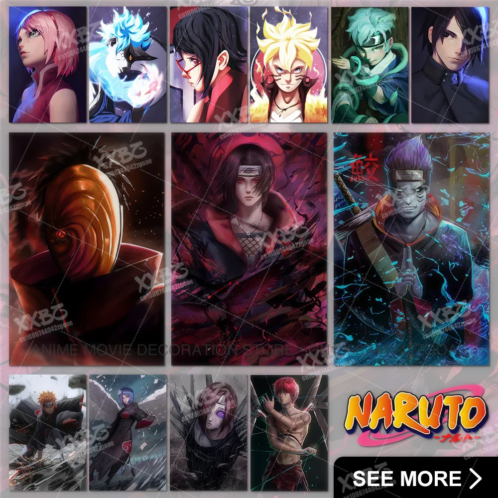 

Naruto Home Decoration Uchiha Obito Canvas Wall Art Orochimaru Painting Konan Pictures Sasori Anime Posters No Frame Wallpaper