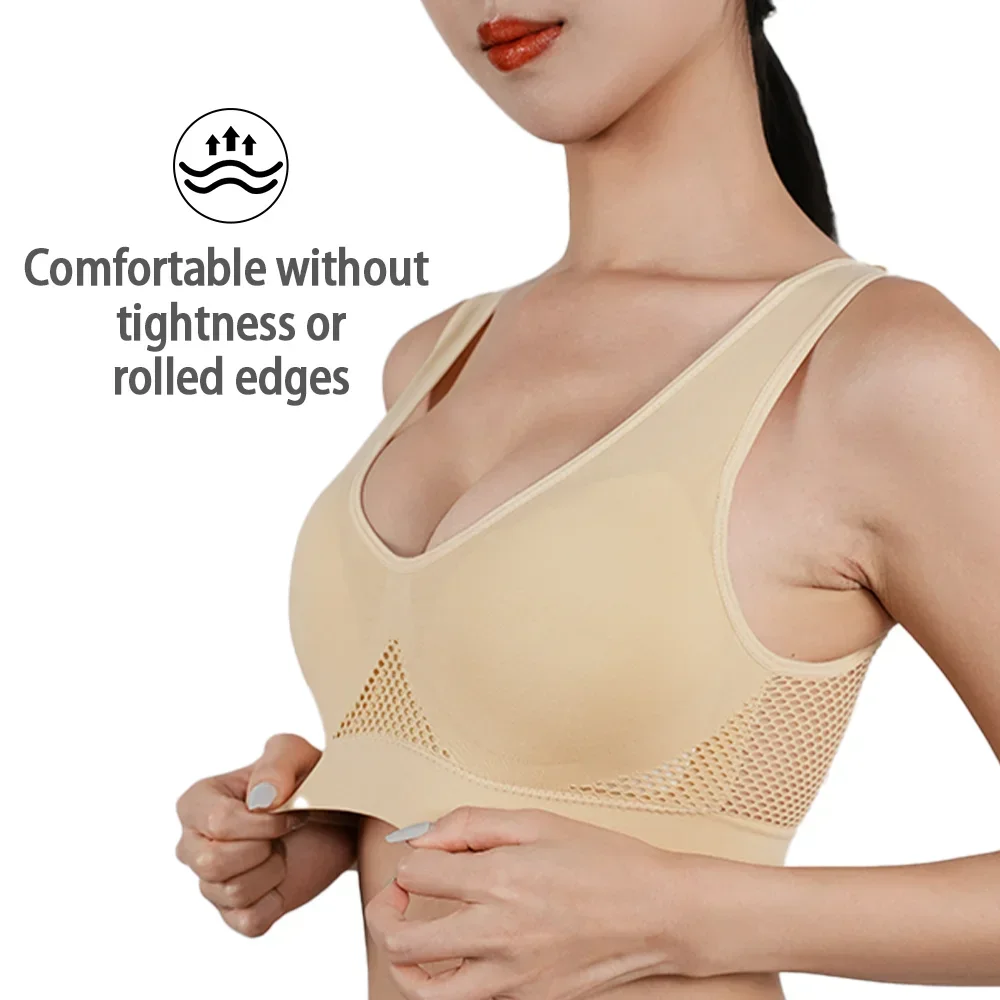 Sports Bra Shockproof Run Beautiful Back Seamless Bras Fitness Anti-sagging Upper Soft Support High-strength Women's Yoga Vest