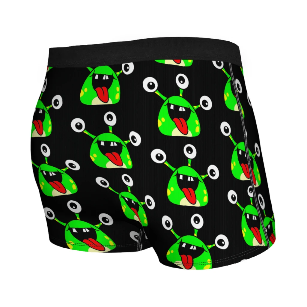 Three Eyed Alien Men Boxer Briefs Wonderful Universe Highly Breathable Underwear High Quality Print Shorts Birthday Gifts