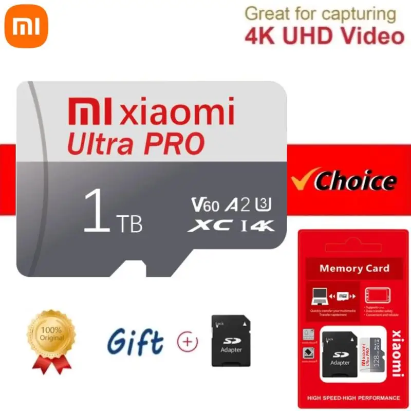 Mijia xiaomi Memory Card 1TB 2TB Micro TF SD Card Class10 SD/TF Flash Card 128GB 256GB 512GB SD Card For Nintendo Switch Ps4