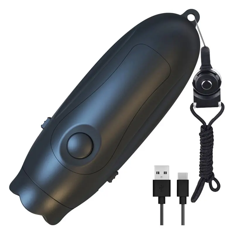 

Black Sports Whistle, USB Rechargeable With 3 Adjustable Tones And Volume For Coaches And Sports Officials Highly Recommended