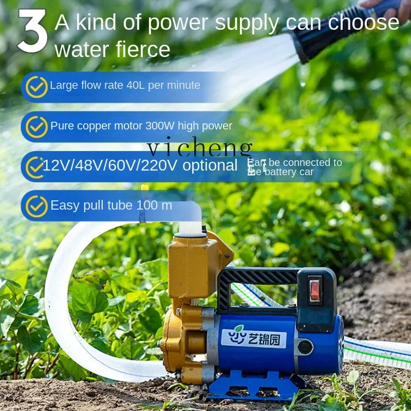 ZC agricultural watering irrigation pump 12V48V220V high power household automatic watering machine water pump