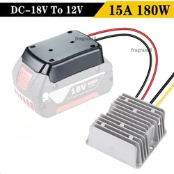 Convertisseur de tension CC abati eur pour Bosch, alimentation S6, buck boost automatique, adaptateur de bricolage domestique, 15A, 180W, 18V à 12V