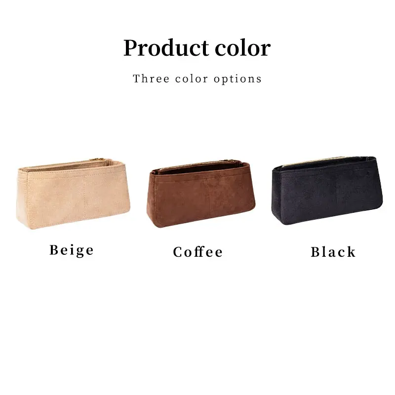 TINBERON Bag Organizer Insert For Shoulder Bag Support Inner Bag Insert Storage Bag Highend Velvet Organizer Makeup Cosmetic Bag