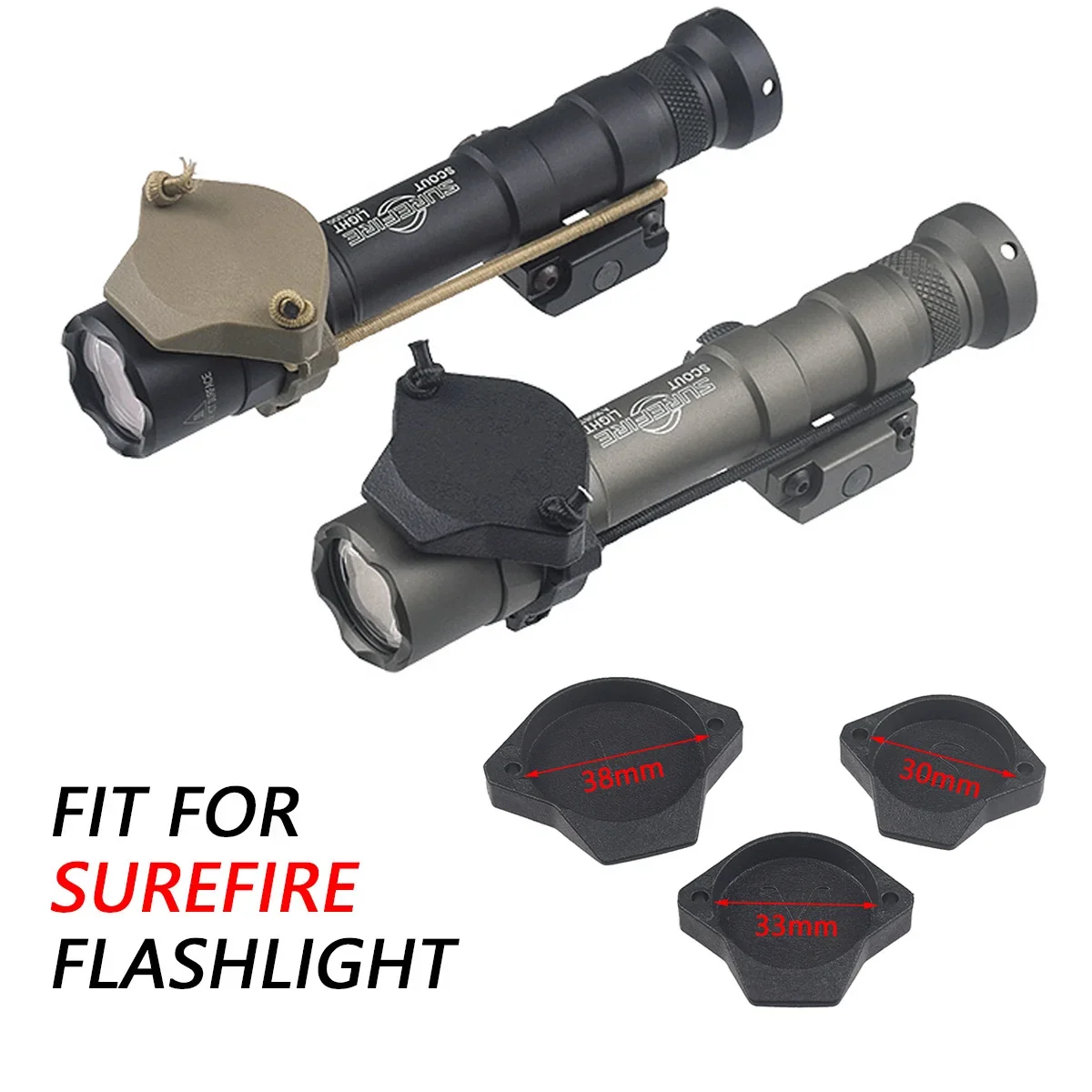 Weapon Light Surefire Scout Light Hunting Flashlight Lens Protective Cover Tactical M300 M600 Front Lens Cap Protector