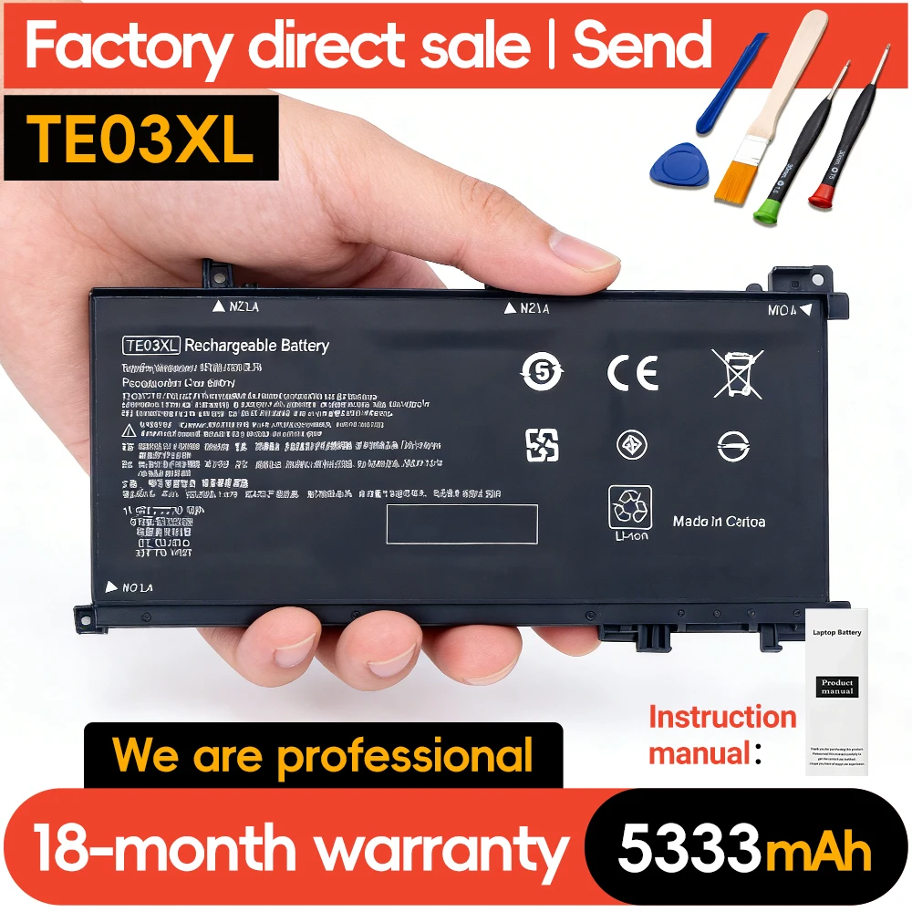 SUOZHAN  TE03XL Laptop Battery For HP OMEN 15-bc011TX 15-bc012TX 15-bc013TX 15-AX015TX AX017TX TPN-Q173 HSTNN-UB7A 849910-850
