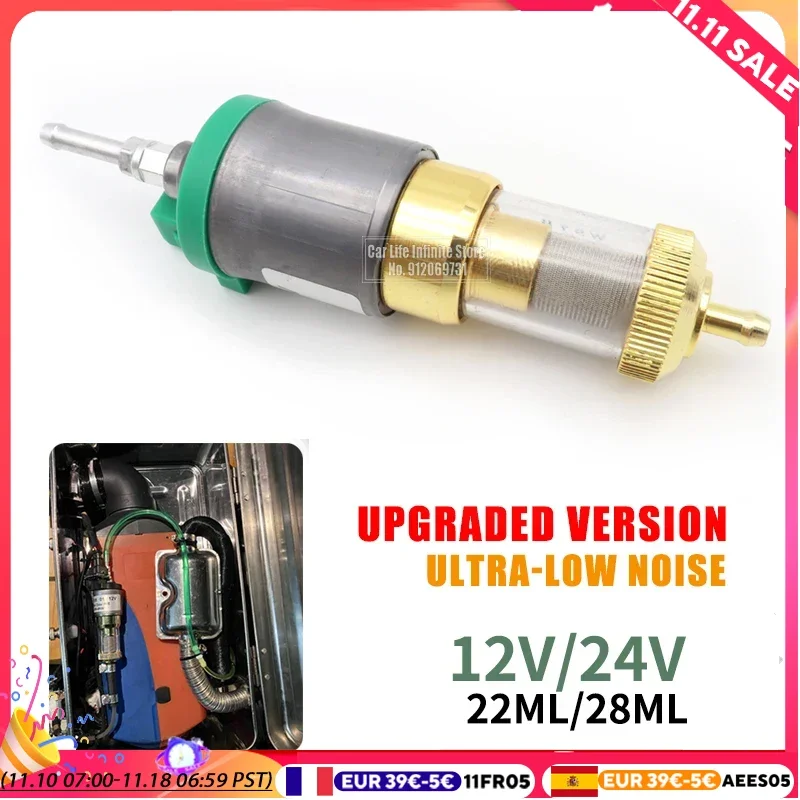 12V/24V 22ML/28ML Car Upgrade Ultra-low Noise Heater Fuel Pump 1KW-5KW For Eberspacher Universal Car Air Diesel Parking Oil Pump