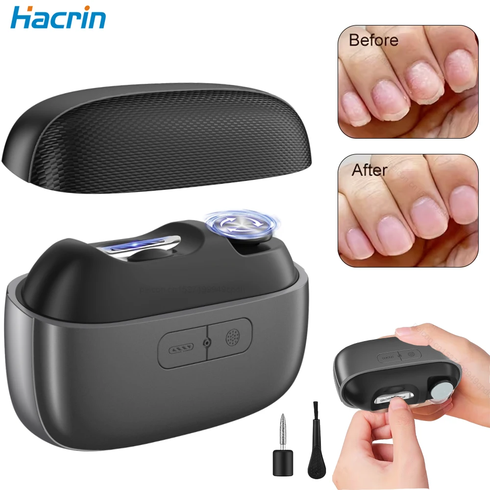 Electric Nail Clipper 3 in 1 Automatic Nail Trimmer USB Rechargeable with Lighting for Manicure Nail Filing Polishing Shaping