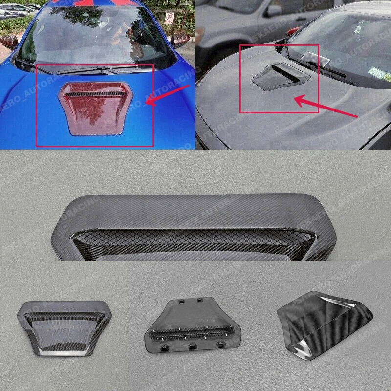 

For Honda 2017+ Civic FK8 Hatchback Front Hood Vent Scoop Air Ducts Carbon Fiber