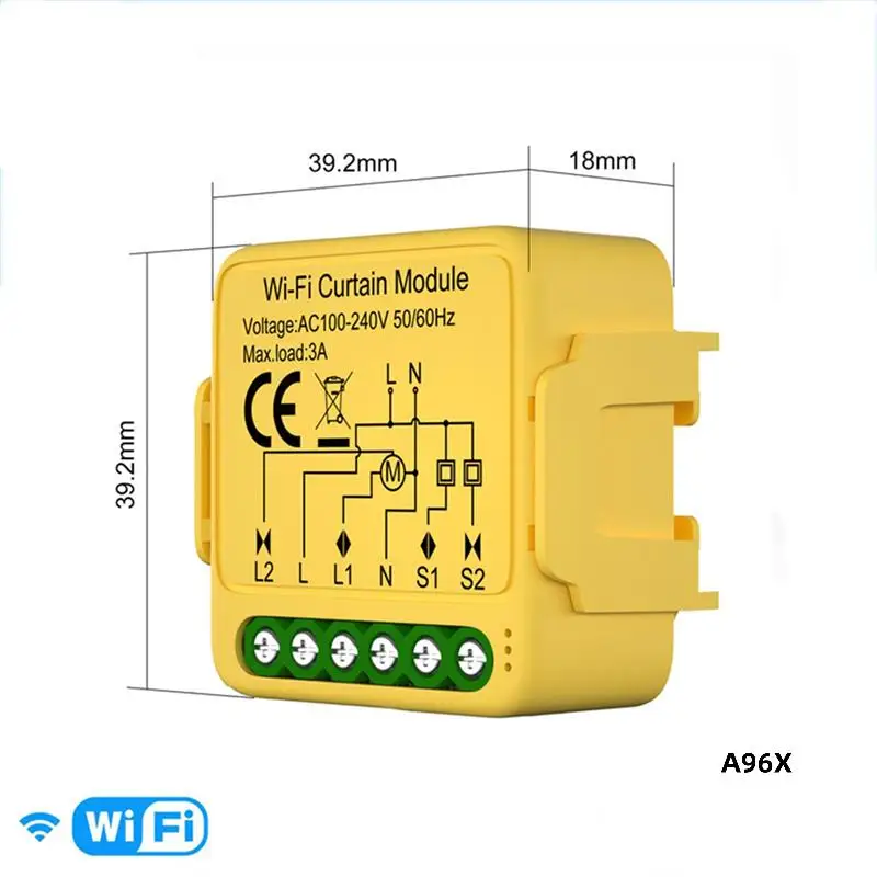 5X Tuya Smart WIFI Curtain Switch Module Connected Roller Shutters Blind Motor Smart Life APP Works With Alexa Google