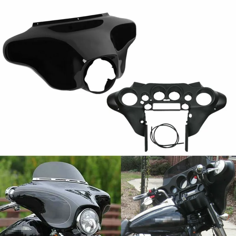 Owiewka licznika motocyklowego typu Batwing, wewnętrzna i zewnętrzna, do Harley Touring Electra Street Glide 1996-2013