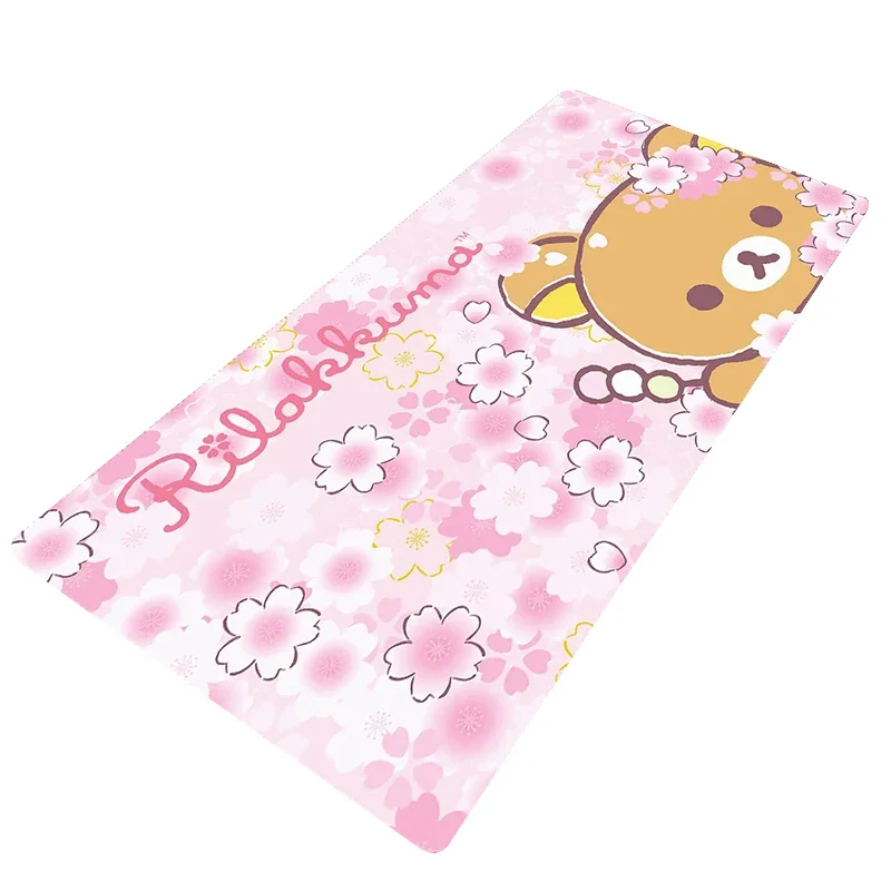 Kawaii Game Rubber Mat Cute Mousepad Non-slip Table Mat Anime Pink Rilakkuma Office Computer Accessories Speed Desktop Mouse Pad