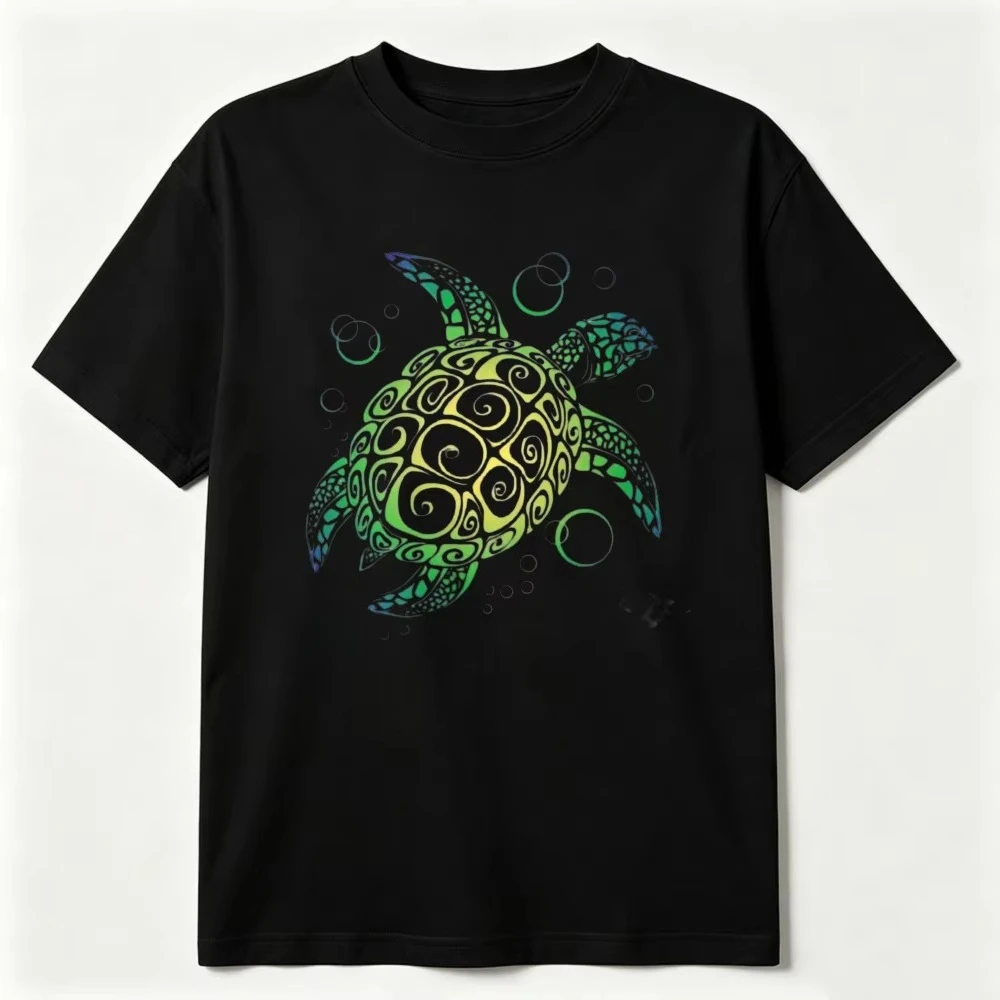 Marine Life And Turtles tee Ocean Turtle Graphic Tee Summer Beach Aesthetic Casual Top Fashion Streetwear Vacation Women T-Shirt