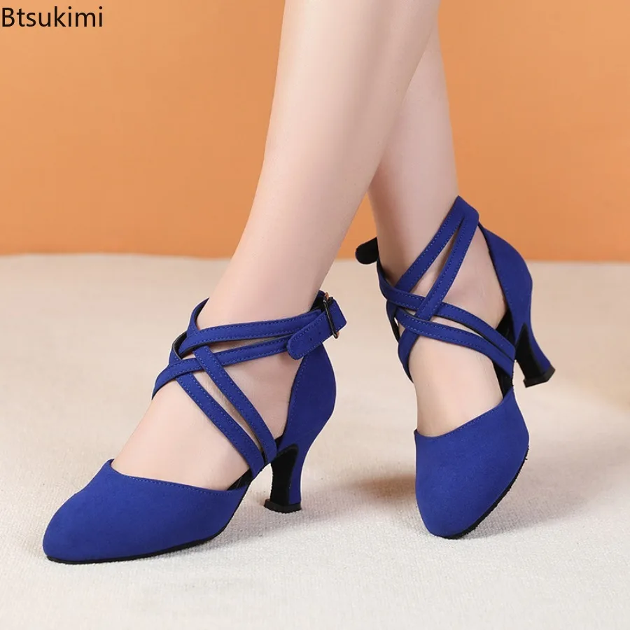 2026 New Ballroom Latin Dance Shoes for Women/Girls Latin Dance Shoes Women/Ladies Professional Tango Rumba Salsa Suede Sole view 3