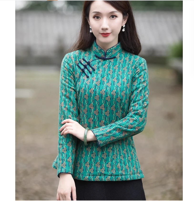 

Хлопковая куртка в стиле Тан для женщин, женская хлопковая куртка в китайском стиле, топ на пуговицах в древнем костюме, хлопковая куртка в стиле ретро