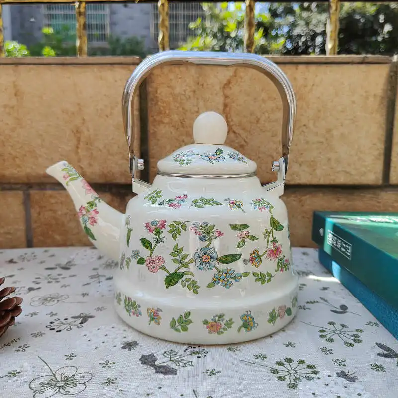 Enamel pot, electric ceramic stove to make tea, household enamel to make coffee, ancient clock pot to make tea