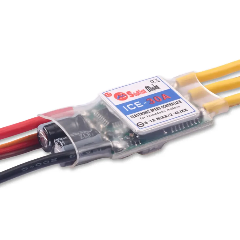 SunriseModel ICE ESC-32-Bit sin escobillas, Compatible con 2-6S, 18A-150A, salida BEC, Ideal para helicópteros, aviones y modelos RC DIY