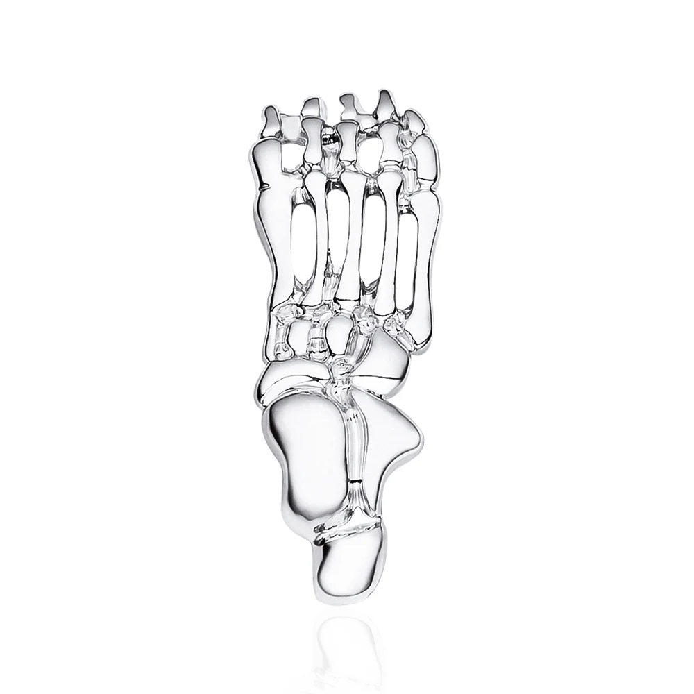 Human Body Foot Bones Brooches Hollow Biology Medicine Pins Accessory Lapel Sweater Badge Gifts for Doctor Nurse