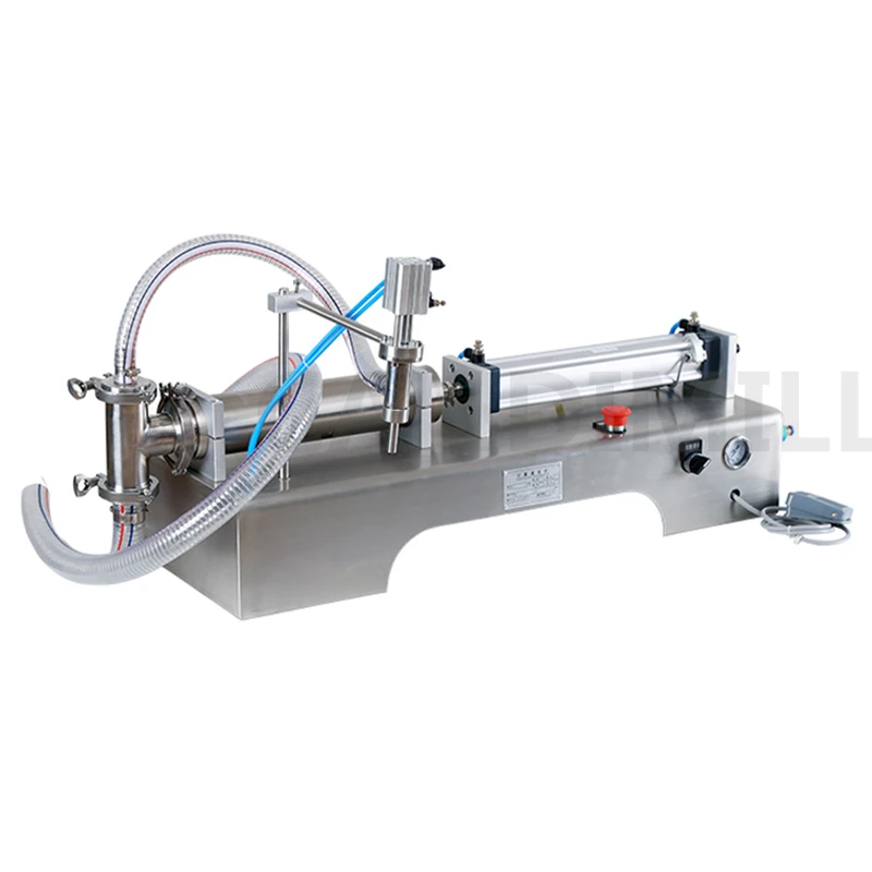 Liquid Filling Machine 100-1000mL Quantitative Pneumatic Liquid Filler Machine Shampoo Water Wine Juice Vinegar Filling Machine