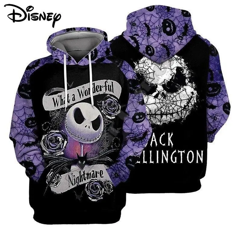 

Disney The Nightmare Before Christmas 3D Pattern Hoodie American Style New Fashion Pullovers Harajuku Loose Casual Handsome Top