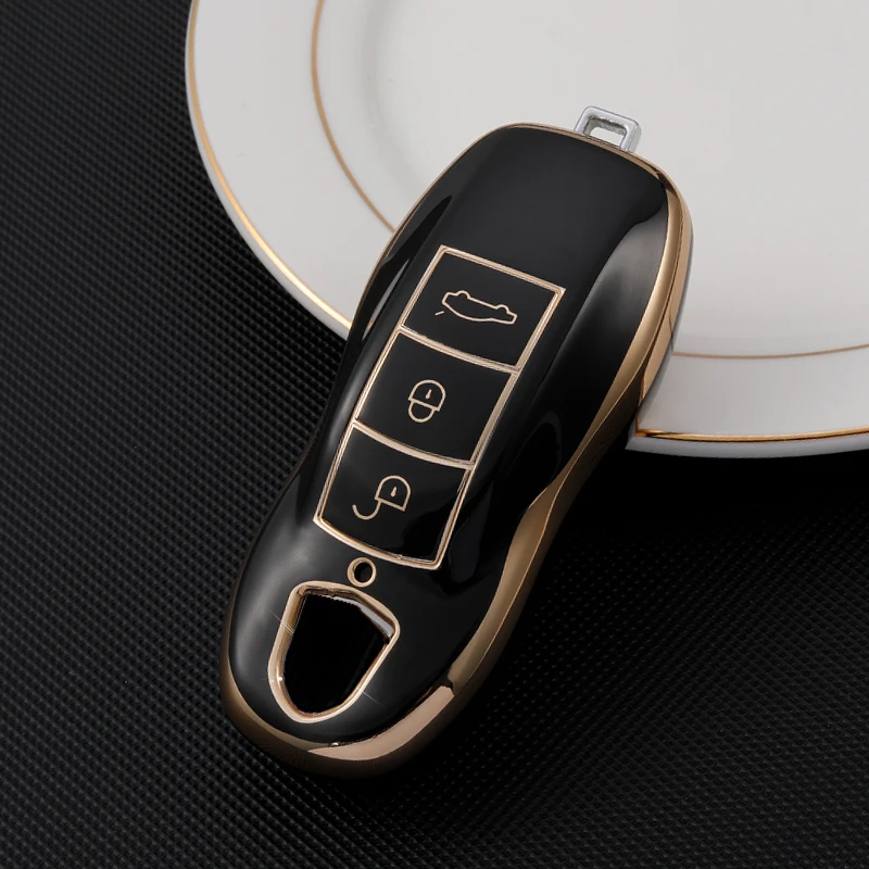 For Porsche Cayenne 958 Macan 911 Panamera 996 991 Boxster 987 997 2019 2020 TPU Car Key Case Cover Key Shell Accessories