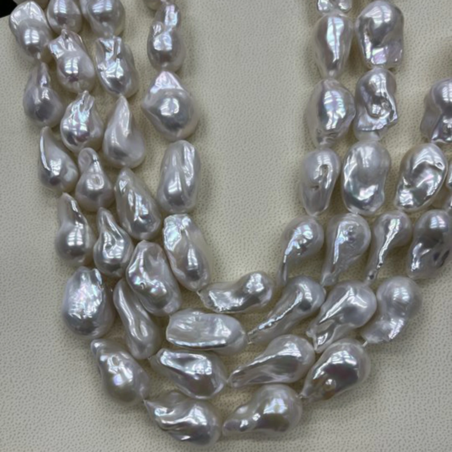 Natural Pearl Freshwater Big Irregular 14x24-16x26mm Baroque Semi-Finished Necklace DIY Jewelry Making Accessories Wholesale