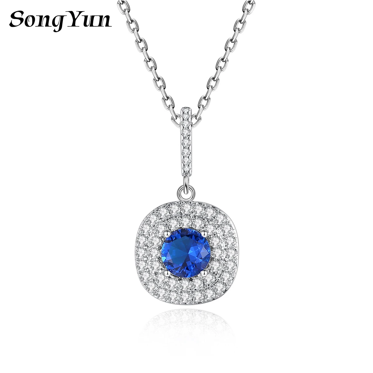 

SongYun Jewelry 925 Silver Plated Copper Pendant Necklace Accessories 5A Grade Zircon Gemstones Pendants Necklaces Jewelry