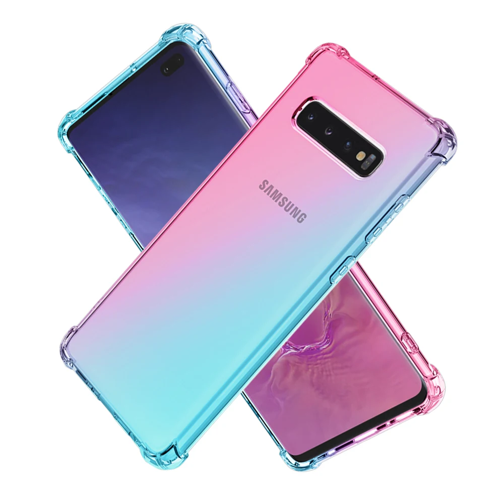 Ultra Slim Gradient Hybrid Voor Samsung Galaxy Note 10 10 + 9 8 Galaxy S10 S10e S20 S21 S22 S9 s8 S7 S10 Plus S7edge Zachte Tpu Case