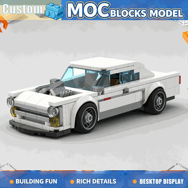 303-teiliger Klassischer Amerikanischer Coupé-Bausatz, Vintage-Straßenauto-Modell mit Detailliertem Motor, Kreatives DIY-Montage-Spielzeug, Sammlerstück, Geschenk